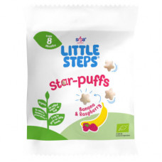 Bánh sao Little Steps Star-Puffs Banana & Raspberry 7g